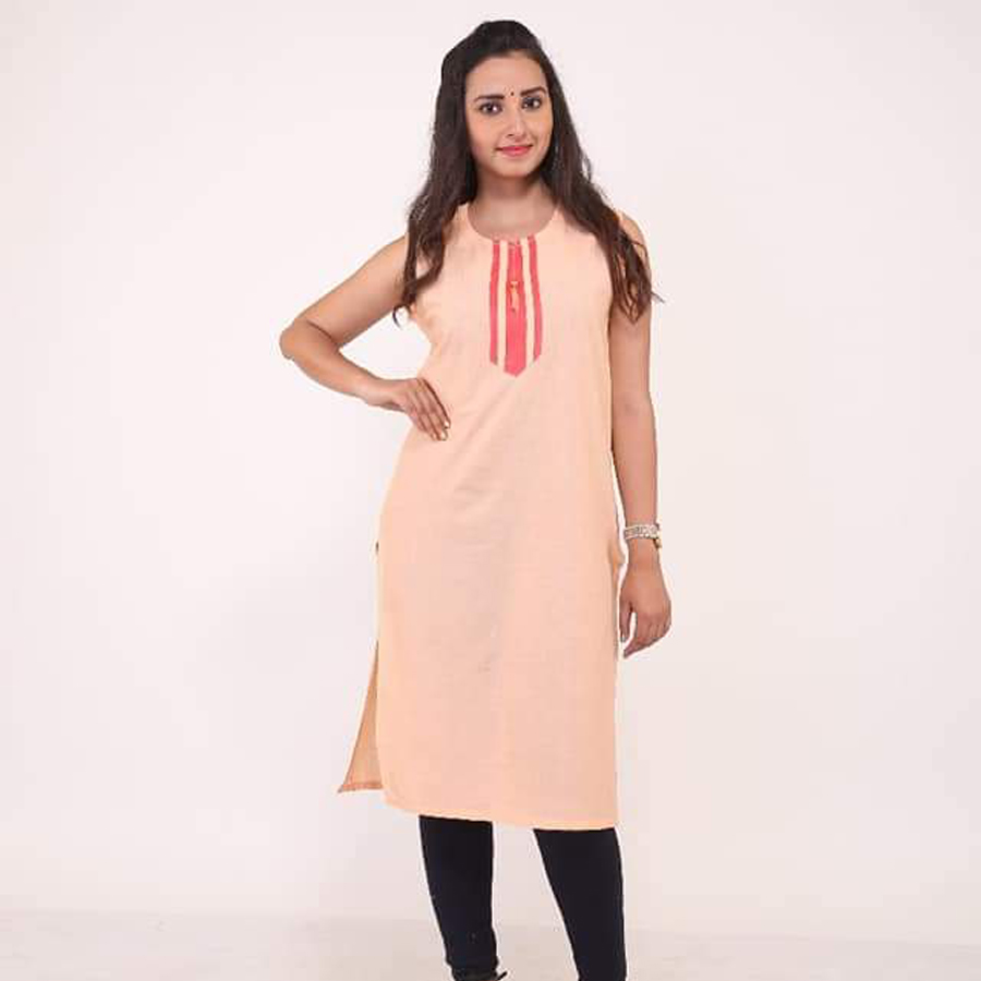 Peach Color Cotton Top